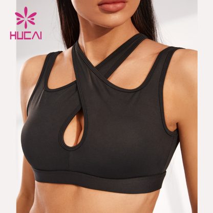 Custom Cross Neck Design Bra Top Irregular Hollow Women Vest Manufacturer - Image 3