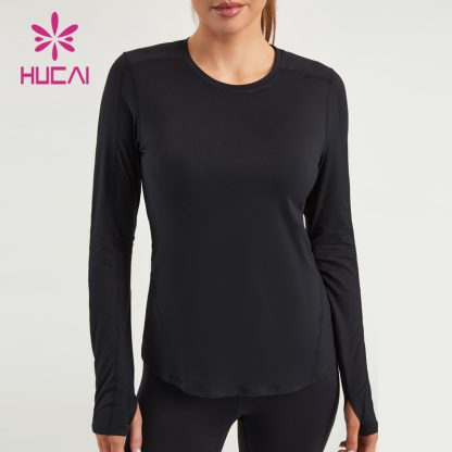 Custom Gym Long-Sleeved Women OEM Crewneck Shirts Manufacturer - Image 2