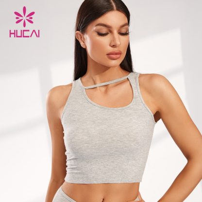 Custom Modal Fabric Vest Oblique Collar Design Novel Sexy Crop Top Supplier - Image 2