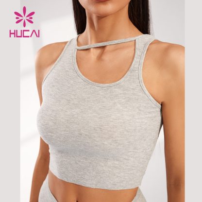 Custom Modal Fabric Vest Oblique Collar Design Novel Sexy Crop Top Supplier - Image 3