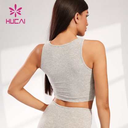 Custom Modal Fabric Vest Oblique Collar Design Novel Sexy Crop Top Supplier - Image 5