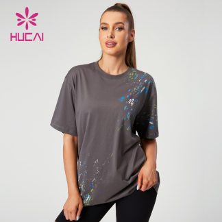 Custom OVERSIZE T Shirts Classic Digital Printing Gym Short Sleeve Supplier