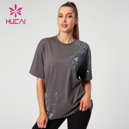 Custom OVERSIZE T Shirts Classic Digital Printing Gym Short Sleeve Supplier