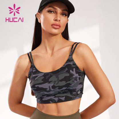 Custom Sports Bra Camouflage Women Private Label Gymwear Manufacturer - Image 3