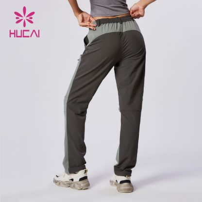 Custom Sports Joggers Quick-drying Teal Zipper Climbing Pants Factory - Image 5