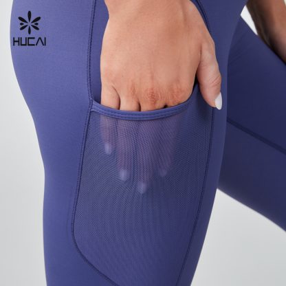Custom Sports Legging Polyester Spandex Patchwork Mesh Gymwear - Image 4