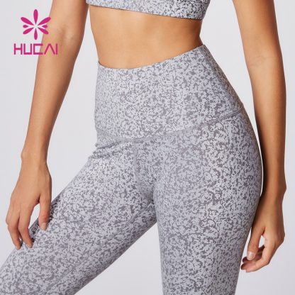 Custom Sports Leggings Reflective Fabric High Waist Tights Manufacturer - Image 4