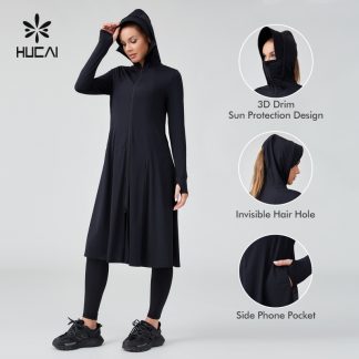 Custom Women Jacket Outdoor Lightweight Modest Gym Top