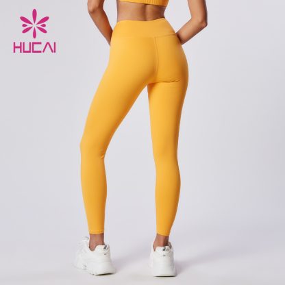 Custom Yoga Pants Women Tights Zip Front High Elastic Leggings Factory - Image 5