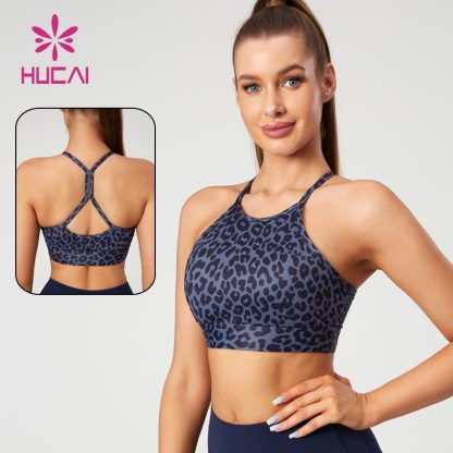 Exquisite Leopard Print Yoga Bras Double Thin Shoulder Straps Design Manufacturer - Image 5