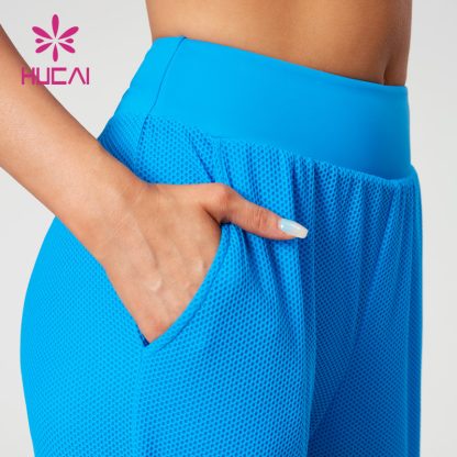 Fashionable 2 In 1 Sports Pants Outside Mesh Fabric And Insight Tight Shorts 2024 China Manufacturer - Image 3