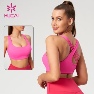 Fashionable Asymmetric Straps Design Yoga Bras With Excellent Support Performance China Suppiler