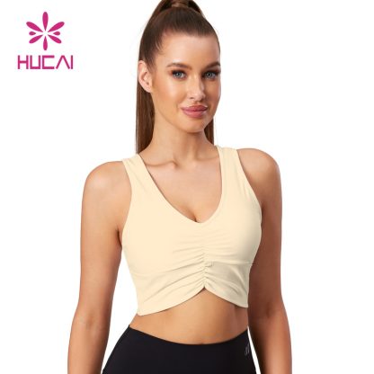 Fashionable Front Pleated Yoga Bars With Wide Shoulder Straps Activewear Manufacturer - Image 5