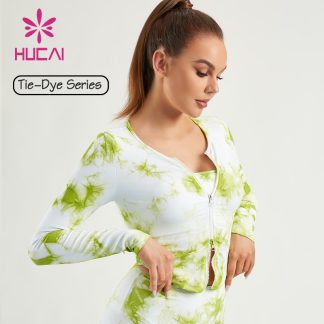 Gym Shirts Tie-Dye Printing ODM Women Pullover Long Sleeves Supplier