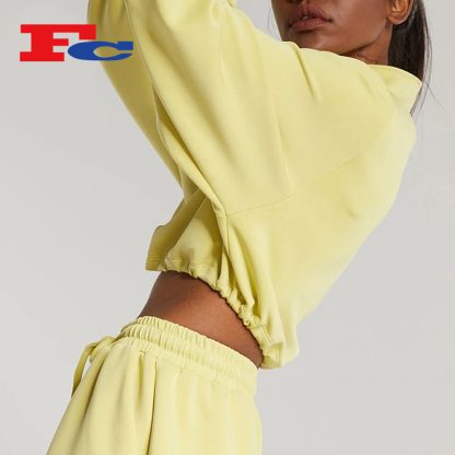 High Neck with Zipper Loose Women Sweatshirt Custom Manufacturer - Image 5