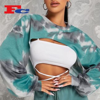 Ladies Sexy 2-in-1 Tie-Dye Sports Bra and Tank Top China Manufacturer