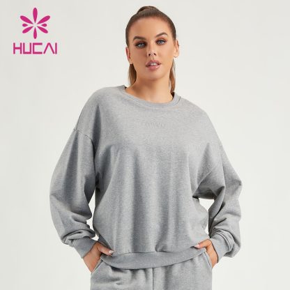 Lady Sweatshirts 100%Cotton Shining Fabric ODM Fitness Hoodies Supplier - Image 2
