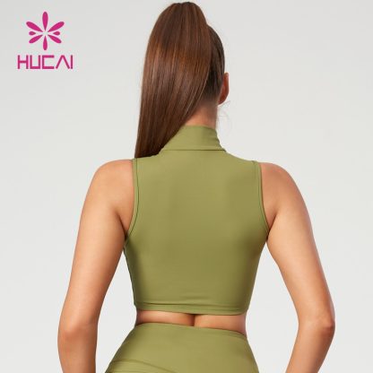 New Workwear-Style Zippered Yoga Bras High-Neck Design China Activewear Manufacturer - Image 5