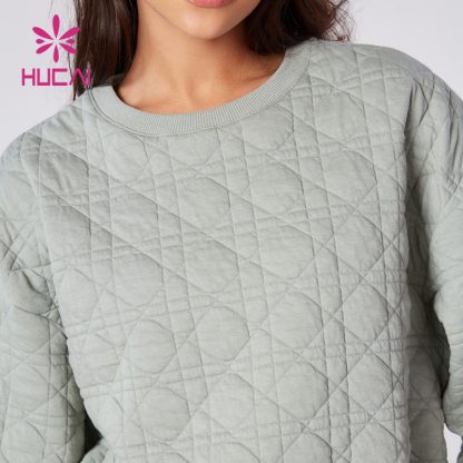 ODM Custom Pullover Sweatshirts Chequered Medium Length Clothes Supplier - Image 3