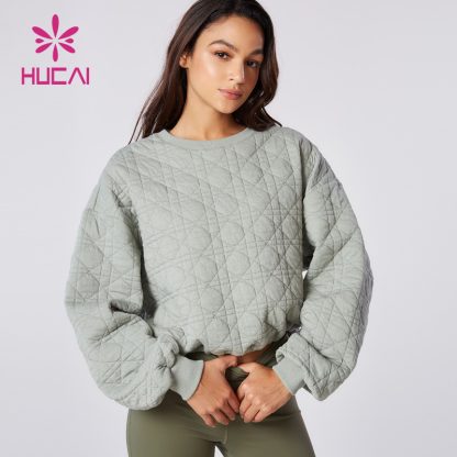 ODM Custom Pullover Sweatshirts Chequered Medium Length Clothes Supplier