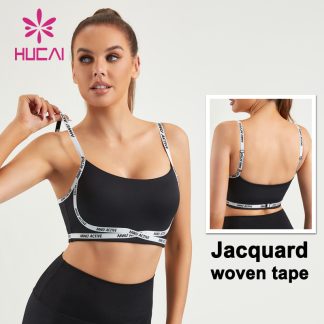ODM Fitness Female Bras Jacquard Woven Tape Women Activewear Manufacturer