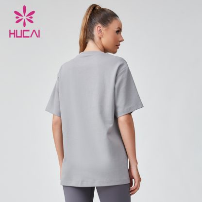 ODM Fitness T-shirt Foam 3D Printed Logo Womens Sports Short Sleeve Manufacturer - Image 4