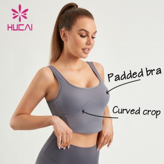 ODM Gym Bras Curved Crop Tank Top Women Activewear Factory