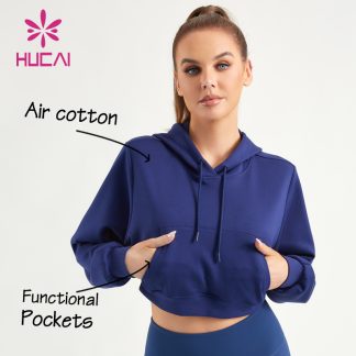 ODM Gym Hoodies Women Super Soft Air Cotton Sweatshirts Supplier