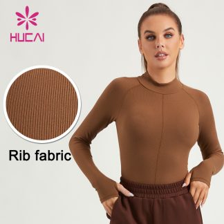 ODM Gym Shirts Women High Elasticity Lightweight Slim-Fit Tee Top Factory