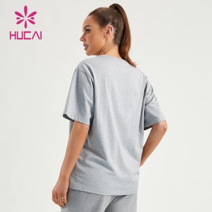 ODM Gym Shirts Women Shining 100% Cotton Printing Short Sleeves Supplier - Image 4