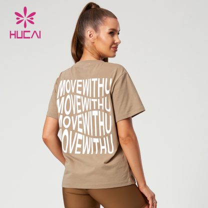 ODM Gym Short Sleeve Letter Digital Printing Fitness Crew Neck Shirts Supplier - Image 3