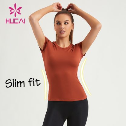 ODM Gym T Shirts Women Super Soft Short Sleeves Factory Manufacturer - Image 2
