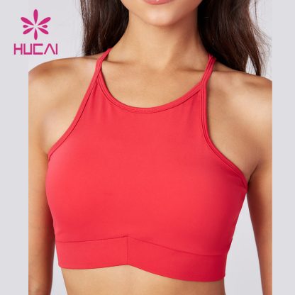 ODM OEM Yoga Bra Inverted V Bottom Detail Slim-Fit Clothes Factory - Image 4