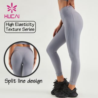 ODM Women Fitness Leggings Split Line Design ODM Sports Tights Factory China