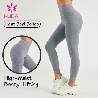 ODM Women Sports Tights Leggings Heat Seal Process Slim Soft Gymwear OEM