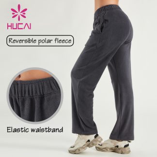 ODM Women Sweat Pants Fleece Fabric Elastic Waistband Joggers Supplier