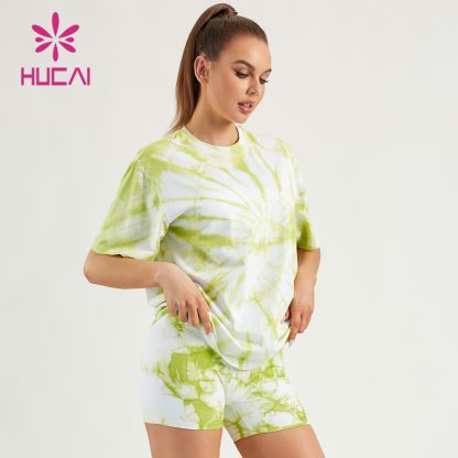OEM 100% Cotton Gym Shirts Tie-Dye OVERSIZE Custom Fashion Short Sleeve - Image 2