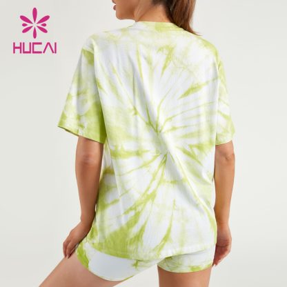 OEM 100% Cotton Gym Shirts Tie-Dye OVERSIZE Custom Fashion Short Sleeve - Image 4