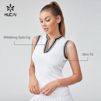 OEM Classic Slim Fit Webbing Splicing Golf Vest Top Sportswear Manufacturer