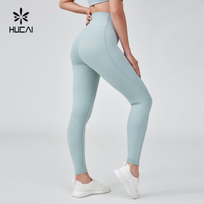 OEM High Waist 3D Silicone Logo Women Yoga Leggings - Image 2
