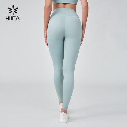 OEM High Waist 3D Silicone Logo Women Yoga Leggings - Image 4