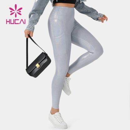 OEM High Waisted Shiny Women Legging New Leggings Supplier - Image 3