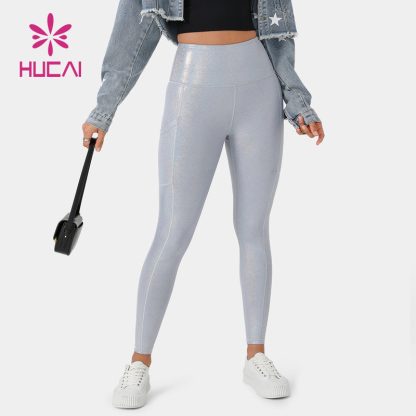 OEM High Waisted Shiny Women Legging New Leggings Supplier - Image 4