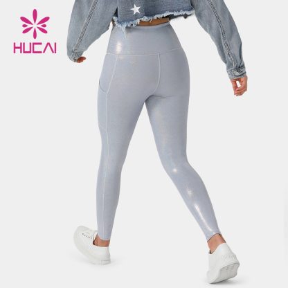 OEM High Waisted Shiny Women Legging New Leggings Supplier - Image 5