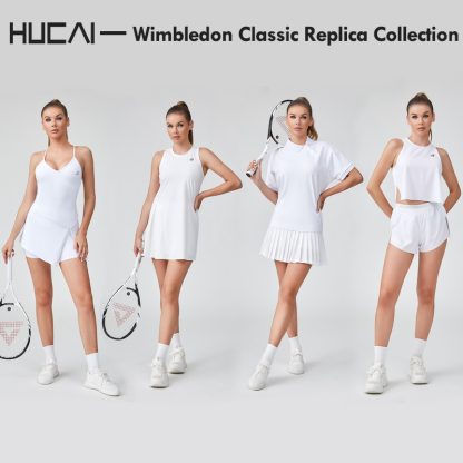 OEM Sexy Spaghetti Strap Deep V Neck Two-piece Set Slip Tennis Dress - Image 5