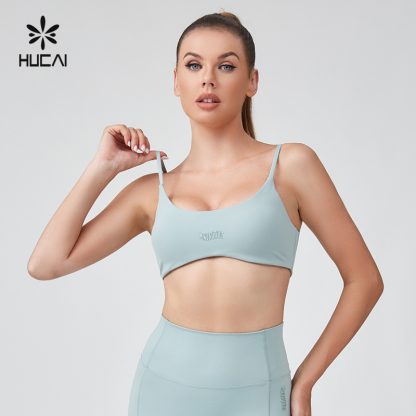 OEM Sexy Suspender 3D Silicone Hot Stamping Logo Yoga Bra - Image 2