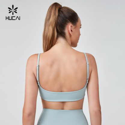 OEM Sexy Suspender 3D Silicone Hot Stamping Logo Yoga Bra - Image 4
