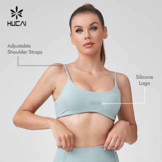 OEM Sexy Suspender 3D Silicone Hot Stamping Logo Yoga Bra