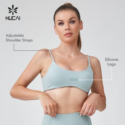 OEM Sexy Suspender 3D Silicone Hot Stamping Logo Yoga Bra
