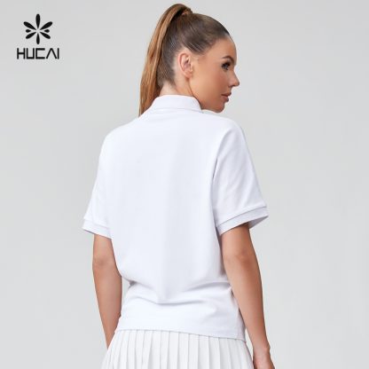 OEM Skew Collar Oversized Sports Tennis Top For Women - Image 4